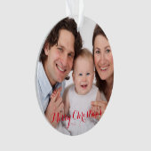 Erstellen Sie Ihr eigenes individuelles Foto Ornament (Vorderseite)