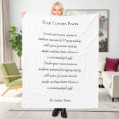 Erstellen Sie Ihr eigenes individuelles Gedicht Fleecedecke
