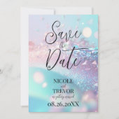 Erstellen Sie Ihr eigenes individuelles Iridescent Save The Date (Vorderseite)
