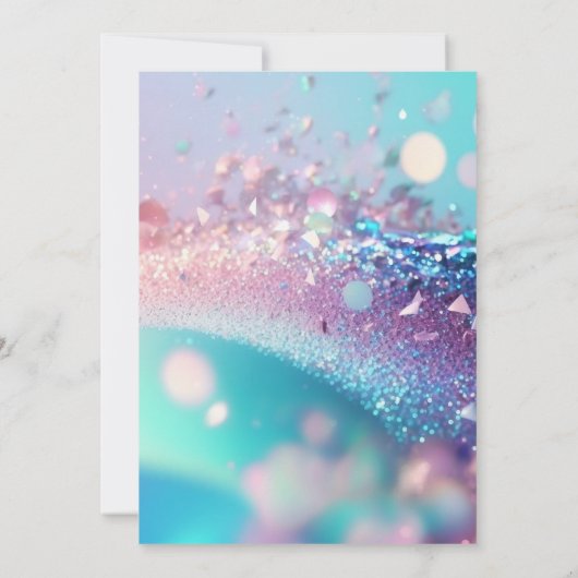 Erstellen Sie Ihr eigenes individuelles Iridescent Save The Date (Rückseite)