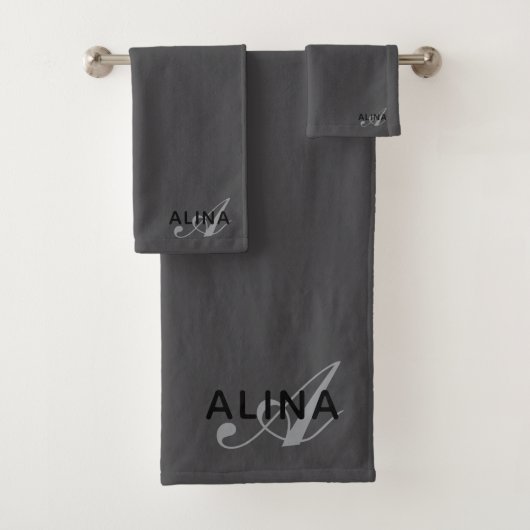 Erstellen Sie Ihr eigenes individuelles Monogramm Badhandtuch Set (Insitu)