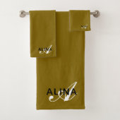 Erstellen Sie Ihr eigenes individuelles Monogramm  Badhandtuch Set (Insitu)