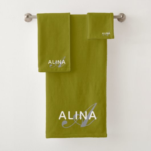 Erstellen Sie Ihr eigenes individuelles Monogramm Badhandtuch Set (Insitu)