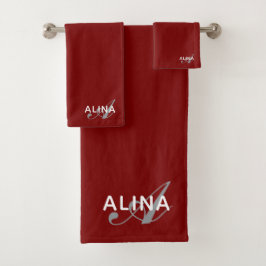 Erstellen Sie Ihr eigenes individuelles Monogramm Badhandtuch Set