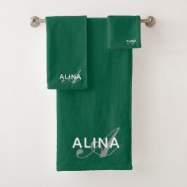 Erstellen Sie Ihr eigenes individuelles Monogramm Badhandtuch Set