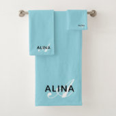 Erstellen Sie Ihr eigenes individuelles Monogramm  Badhandtuch Set (Insitu)