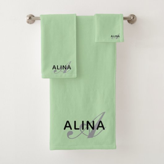 Erstellen Sie Ihr eigenes individuelles Monogramm Badhandtuch Set (Insitu)