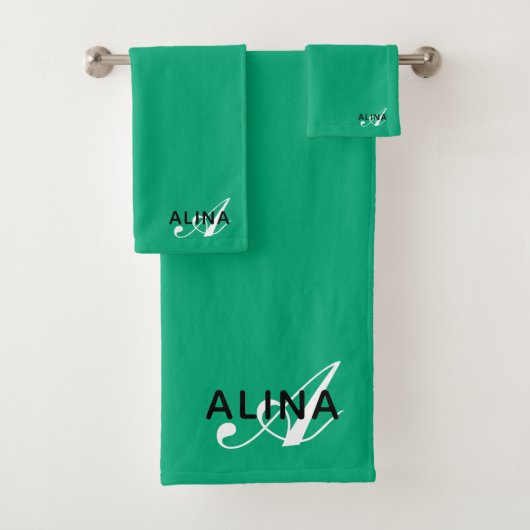 Erstellen Sie Ihr eigenes individuelles Monogramm Badhandtuch Set (Insitu)