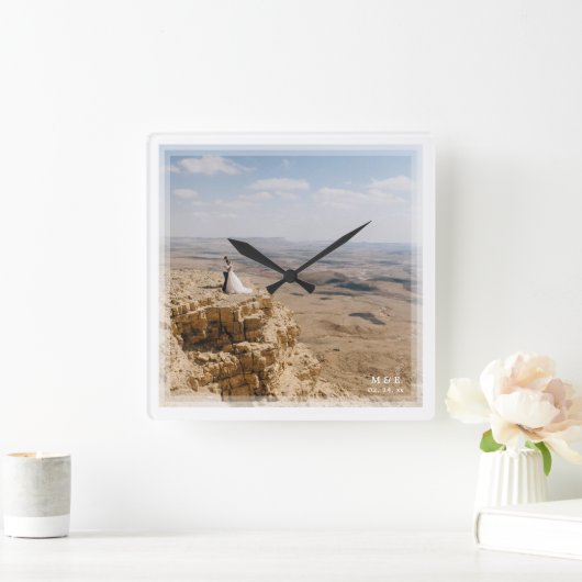 Erstellen Sie Ihr eigenes individuelles unvergessl Quadratische Wanduhr (Zuhause)