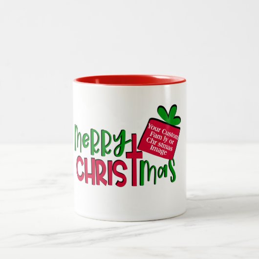 Erstellen Sie Ihr eigenes individuelles Weihnachts Zweifarbige Tasse (Mittel)
