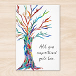 Erstellen Sie Ihr eigenes inspirierendes Motiviere Fotodruck<br><div class="desc">Dieses einzigartige Poster ist mit einem bunten Mosaik Tree of Life Design dekoriert. Fügen Sie Ihr ausgewähltes Zitat oder Ihre Nachricht hinzu,  um es zu personalisieren. Klicken Sie auf Weitere Einstellungen,  um den Schriftart,  die Größe des Schriftartes und die Farbe des Schriftartes zu ändern. Original Mosaik © Michele Davies.</div>