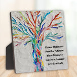 Erstellen Sie Ihr eigenes inspirierendes Motiviere Fotoplatte<br><div class="desc">Diese dekorative Tafel mit einem Mosaikbaum in Regenbogenfarben und einem inspirierend Zitat. Der Text ist anpassbar,  sodass Sie das Angebot ersetzen können. Ändern Sie mithilfe des Entwurfstools die Textgröße,  den Stil oder die Farbe. Original Mosaik © Michele Davies.</div>