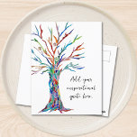 Erstellen Sie Ihr eigenes inspirierendes Motiviere Postkarte<br><div class="desc">Diese einzigartige Postkarte ist mit einem farbenfrohen Mosaikbaum des Lebens dekoriert. Fügen Sie Ihr ausgewähltes Zitat oder Ihre Nachricht hinzu,  um es zu personalisieren. Klicken Sie auf Weitere Einstellungen,  um den Schriftart,  die Größe des Schriftartes und die Farbe des Schriftartes zu ändern. Original Mosaik © Michele Davies.</div>