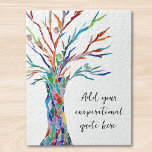 Erstellen Sie Ihr eigenes inspirierendes Motiviere Puzzle<br><div class="desc">Dieses einzigartige Puzzle ist mit einem farbenfrohen Mosaikbaum des Lebens dekoriert. Fügen Sie Ihr ausgewähltes Zitat oder Ihre Nachricht hinzu,  um es zu personalisieren. Klicken Sie auf Weitere Einstellungen,  um den Schriftart,  die Größe des Schriftartes und die Farbe des Schriftartes zu ändern. Original Mosaik © Michele Davies.</div>