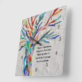 Erstellen Sie Ihr eigenes inspirierendes/Motiviere Quadratische Wanduhr (Winkel)