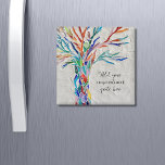 Erstellen Sie Ihr eigenes inspirierendes Zitat Magnet<br><div class="desc">Dieser einzigartige Magnet ist mit einem farbenfrohen Mosaik Tree of Life Design dekoriert. Fügen Sie Ihr ausgewähltes inspirierendes Zitat oder Ihre Nachricht hinzu,  um es zu personalisieren. Sie können den Schriftart,  die Größe des Schriftartes und die Farbe des Schriftartes bearbeiten. Original Mosaik © Michele Davies.</div>