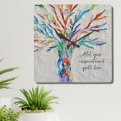 Erstellen Sie Ihr eigenes inspirierendes Zitat Quadratische Wanduhr