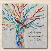 Erstellen Sie Ihr eigenes inspirierendes Zitat Quadratische Wanduhr