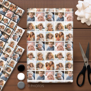 Erstellen Sie Ihr eigenes Instagramm 9 FotoCollage Geschenkpapier Set