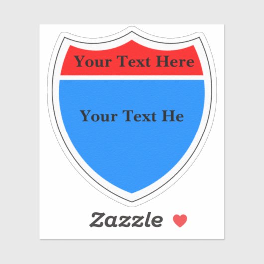 Erstellen Sie Ihr eigenes Interstate Highway-Zeich Aufkleber (Blatt)