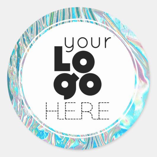 Erstellen Sie Ihr eigenes irrisierendes Imitat-Log Runder Aufkleber (Vorderseite)