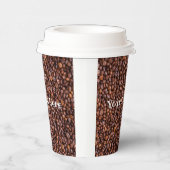 Erstellen Sie Ihr eigenes Kaffeebohnen-Muster Pappbecher (Rechts)