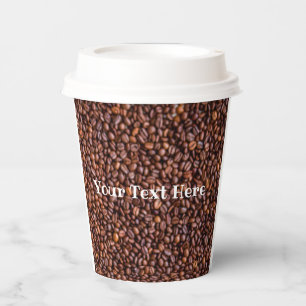 Erstellen Sie Ihr eigenes Kaffeebohnen-Muster Pappbecher