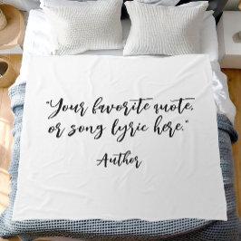 Erstellen Sie Ihr eigenes Kalligraphieangebot Fleecedecke