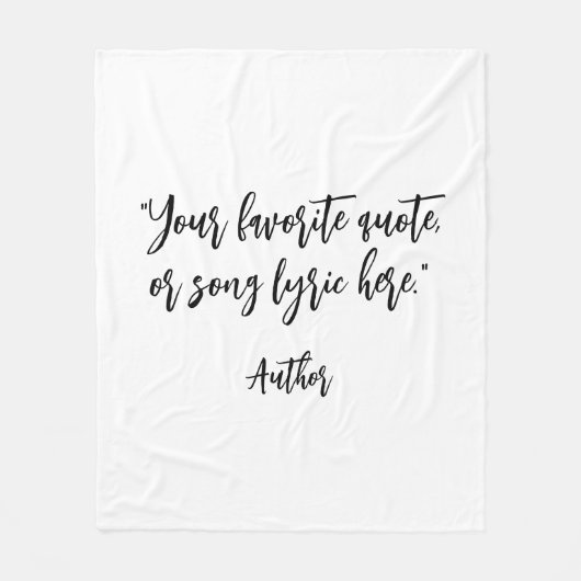Erstellen Sie Ihr eigenes Kalligraphieangebot Fleecedecke (Vorderseite)