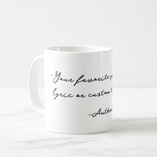 Erstellen Sie Ihr eigenes Kalligraphieangebot Kaffeetasse (Vorderseite Links)