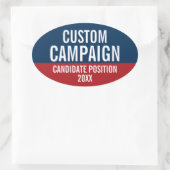 Erstellen Sie Ihr eigenes Kampagnengerät Ovaler Aufkleber (Tasche)