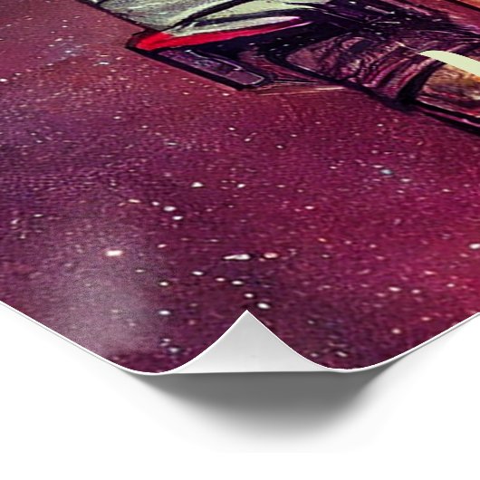 Erstellen Sie Ihr eigenes Kaninchen im Weltraum-As Poster (Ecke)