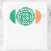 Erstellen Sie Ihr eigenes keltisches Kleeblatt Grü Ovaler Aufkleber (Tasche)