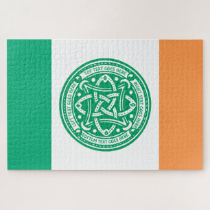 Erstellen Sie Ihr eigenes keltisches Kleeblatt Grü Puzzle