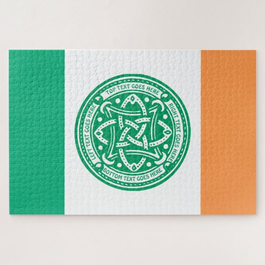 Erstellen Sie Ihr eigenes keltisches Kleeblatt Grü Puzzle (Horizontal)