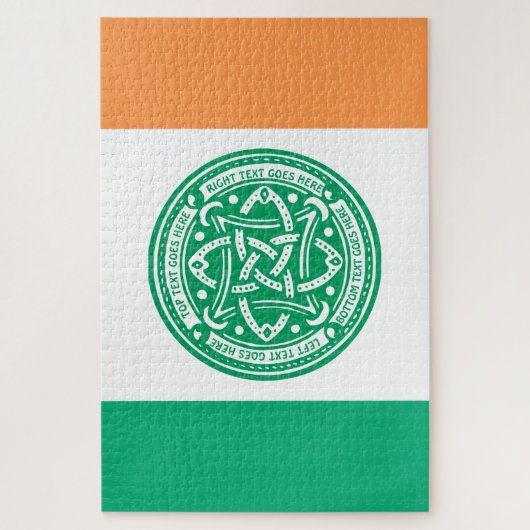 Erstellen Sie Ihr eigenes keltisches Kleeblatt Grü Puzzle (Vertikal)