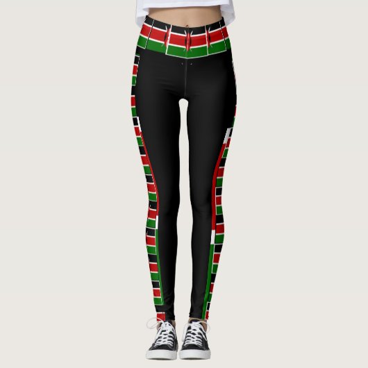 Erstellen Sie Ihr eigenes Kenya National Flag-Farb Leggings (Vorderseite)