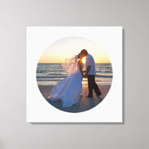 Erstellen Sie Ihr eigenes kreisförmiges Hochzeitsf Leinwanddruck
