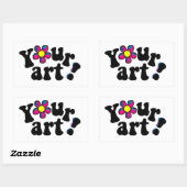 Erstellen Sie Ihr eigenes künstlerisches Buchzeich Rechteckiger Aufkleber (Blatt)