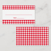 Erstellen Sie Ihr eigenes Land Gingham Platzkarte (Vorne/Hinten)