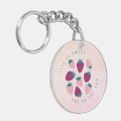 Erstellen Sie Ihr eigenes Leben ist süße Erdbeere Schlüsselanhänger (Vorderseite links)