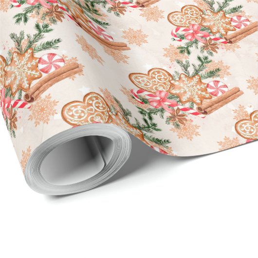 Erstellen Sie Ihr eigenes Lebkuchen & Pfefferminz Geschenkpapier (Rolleneckpunkt)