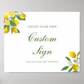 Erstellen Sie Ihr eigenes Lemon Themed Tabletop-Ze Poster (Vorne)
