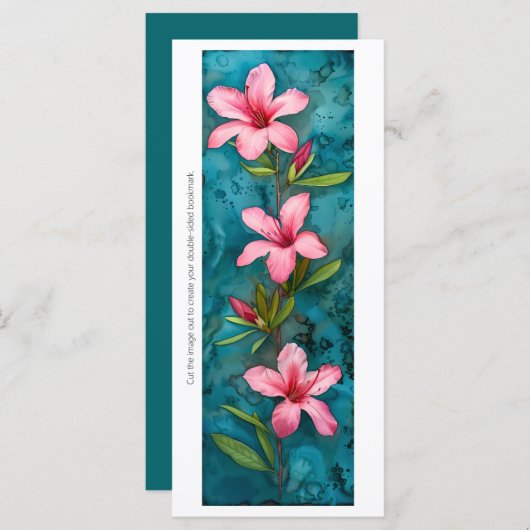 Erstellen Sie Ihr eigenes Lesezeichen für den rosa (Vorne/Hinten)