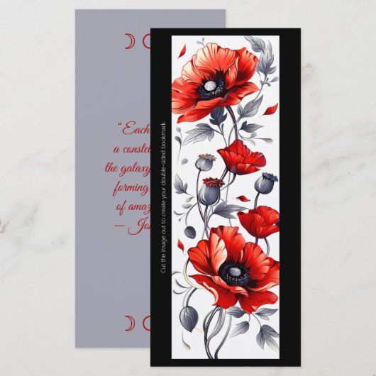 Erstellen Sie Ihr eigenes Lesezeichen für Graue un (Vorne/Hinten)