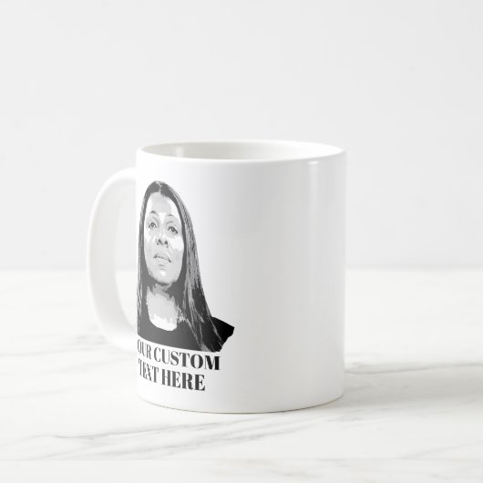 Erstellen Sie Ihr eigenes Letitia James Design Kaffeetasse (Vorderseite Links)