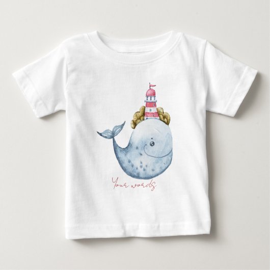 Erstellen Sie Ihr eigenes Leuchtturm für Wale Baby T-shirt (Vorderseite)