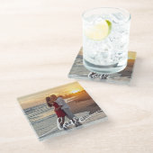 Erstellen Sie Ihr eigenes Liebe Script Romantic Co Glasuntersetzer (Schrägansicht)