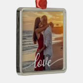 Erstellen Sie Ihr eigenes Liebe Script Romantic Co Ornament Aus Metall (Rechts)