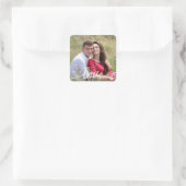 Erstellen Sie Ihr eigenes Liebe Script Romantic Co Quadratischer Aufkleber (Tasche)